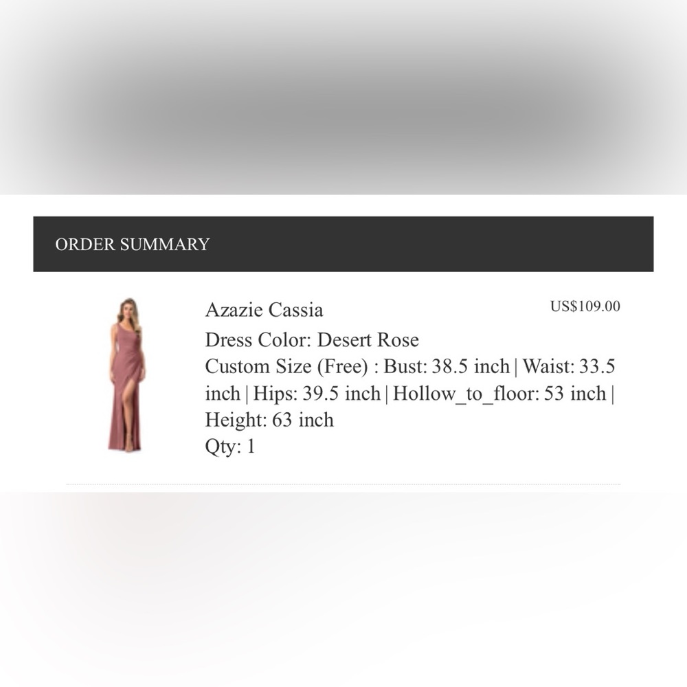 Azazie Bridesmaid Dress - Desert Rose Cassia style